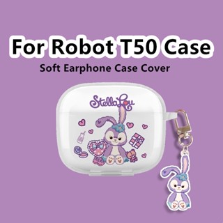 【ส่วนลด】เคสหูฟัง แบบนิ่ม แบบใส ลายกระต่าย และหมี สําหรับ Robot Airbuds T50 T50