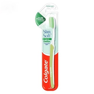 ColgateToothbrush คอลเกต แปรงสีฟัน สลิมซอฟท์ สไปรัล ดีท็อกซ์ 1 ชิ้น