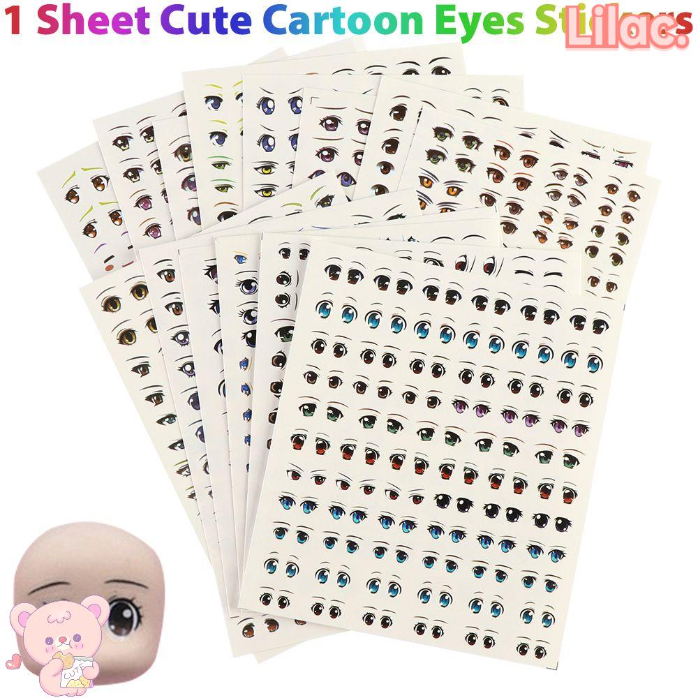 Lilac 1 แผ่นน่ารักการ์ตูนสติกเกอร์อะนิเมะตุ๊กตารูปตุ๊กตา Clay Decals DIY ตุ๊กตาอุปกรณ์เสริมเด็ก