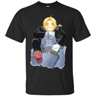 GOOD YFMen T-Shirt Edward Alphonse Elric Brothers Carry ON Shoulder Fullmetal Alchemist Adult  2022 Casual  O-neck  Prin