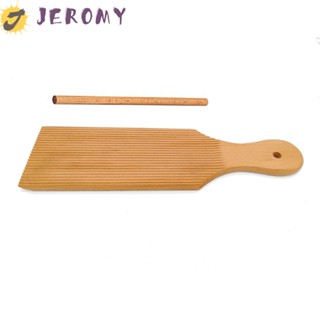 JEROMY Wooden Pasta Board Easily Make Gnocchi Boards Gnocchi Roller Noodles Table Authentic Popsicles Kitchen Home Use Homemade Non-stick Butter Paddle