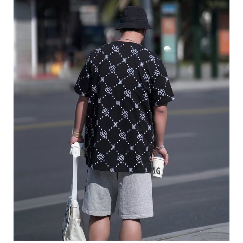 เสื้อยืดแขนสั้นลําลอง คอกลม ทรงหลวม ขนาดใหญ่ แฟชั่นเกาหลี สําหรับผู้ชาย ไซซ์ M - 8XL - รูปที่ 3