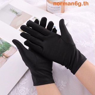 Anorman ถุงมือขับรถ ระบายอากาศ เรียบง่าย ป้องกันรังสีอัลตราไวโอเลต ฤดูร้อน สีพื้น ถุงมือกีฬากลางแจ้ง