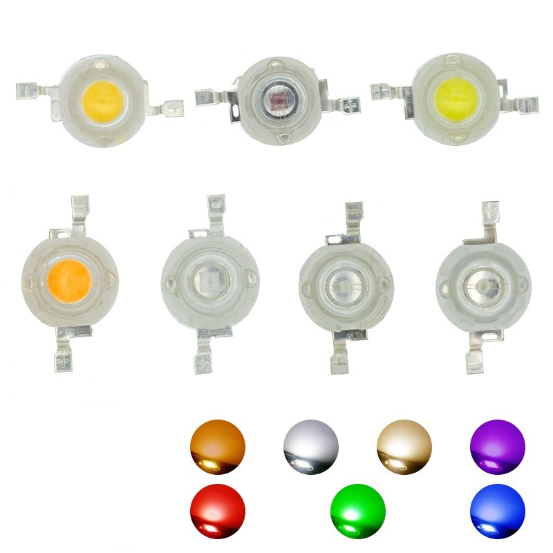 หลอดไฟไดโอด LED 3.2V SMD พลังงานสูง 3W สีขาว สีแดง สีเขียว สีฟ้า สีเหลือง สําหรับดาวน์ไลท์ 10 ชิ้น