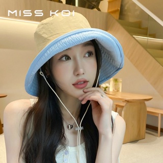 Misskoi [พร้อมส่ง] หมวกปีกกว้าง กันแดด ป้องกันรังสีอัลตราไวโอเลต ขนาดเล็ก สไตล์ญี่ปุ่น แฟชั่นฤดูร้อน สําหรับผู้หญิง