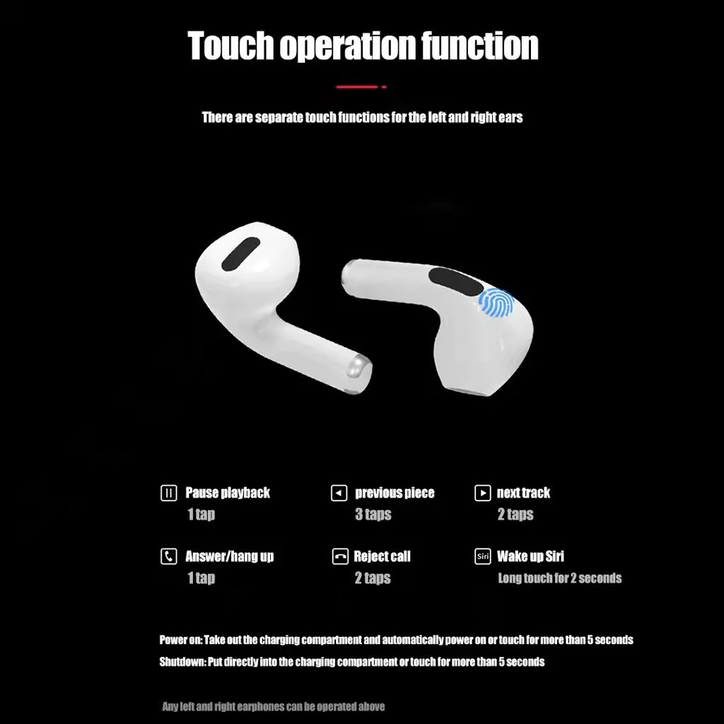 Original Pro 6 TWS หูฟังไร้สายบลูทูธ Touch Control 9d ชุดหูฟังสเตอริโอสําหรับสมาร์ทโฟน thumbnail 4