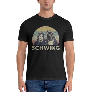 เสื้อยืด พิมพ์ลาย WayneS World Schwing สไตล์วินเทจ เรโทร สําหรับผู้หญิง