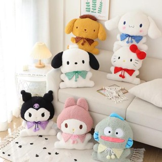 ตุ๊กตายัดนุ่น Sanrio Kuromi Hello Kitty Mymelody Cinnamoroll Pompom Purin ขนาด 40 ซม. ของเล่นสําหรับเด็ก