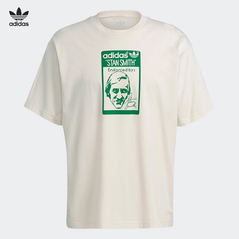 XUF  ราคาระเบิดAdidas ผู้ชาย Originals เสื้อยืด STAN SMITH GQ8873 +++ 100% Authentic Guarantee +++S-