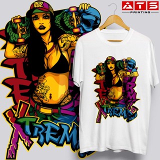 เสื้อยืด พิมพ์ลายกราฟฟิค Xtreme Design สําหรับผู้ชาย และผู้หญิง