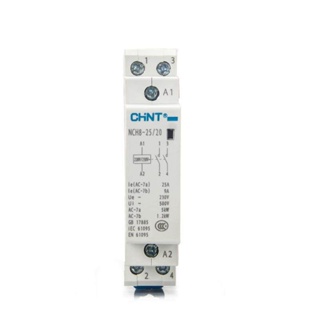 Chnt mini NCH8 คอนแทคเตอร์ AC เฟสเดียว 220V DIN ประเภทราง NCH8-25/20 เปิดปกติสอง 2P 25A