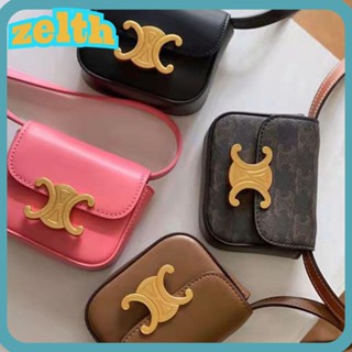 Zelth Triumphal Arch Bag ขนาดเล็ก ลําลอง สําหรับเด็กผู้หญิง ตัวอักษร C สี่เหลี่ยม อารมณ์ ผู้หญิง กระเป๋าหูฟัง