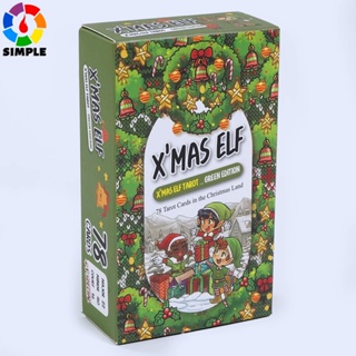 78pcs Xmas Elf Tarot Green Edition by Mate Horonumber Xmas elf in the Christmas land Tarot Cards For Beginners follow the RWS