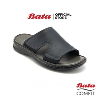 ฺฺBata บาจา รองเท้าแตะแบบสวม รองเท้าแตะลำลอง สำหรับผู้ชาย รุ่น MALONE สีดำ 8616560 สีน้ำตาล 8614560