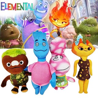 4pcs Crazy Element City Plush New Disney Pixar Elemental Plush Toy Cute Cartoon Stuffed Doll Anime Dolls Gift for Birthday