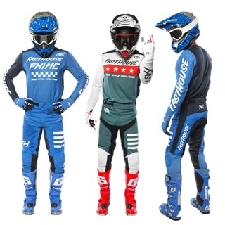 เสื้อกีฬาแขนสั้น พิมพ์ลายทีมแข่งรถวิบาก MX Jersey 2023 สีกรมท่า สําหรับรถจักรยานยนต์วิบาก ATV