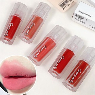 【COD】 Sensory Party Pink Lip Glaze Matte Liquid Lipstick Waterproof Long Lasting Velvet Nude Red Lip Mud Smooth Cheek Rouge Lip Tint Women Cosmetics 6 Colors