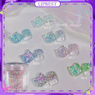 ♕Micizian Magic Cloud Brocade Fragment Powder Explosion Sparkling Glitter Phototherapy Powder ตกแต่งเล็บสำหรับเล็บ Shop 13สี UPBEST