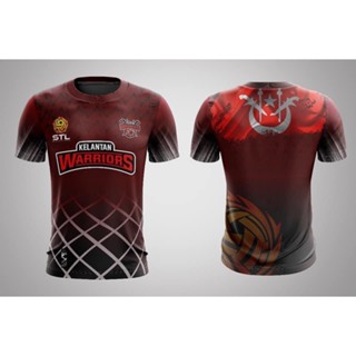 เสื้อโปโลลําลอง พิมพ์ลายการ์ตูนอนิเมะ Kelantan Warriors 3 มิติ แฟชั่นฤดูร้อน สําหรับผู้ชาย และผู้หญิง