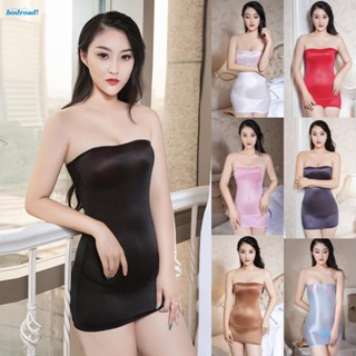 【HODRD】Womens dress Fashion Nylon See Tube Clothes Decoration Female Sexy Sheer【Fashion】