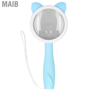 Maib  Magnifier Cartoon Handheld Blue Kitty Fall Prevention Double Lens Design HD Comfortable Grip Reading Magnifying Glass