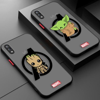 เคสโทรศัพท์มือถือ ผิวด้าน ลายโลโก้ Marvel Baby Yoda น่ารัก สําหรับ VIVO Y93 Y95 Y91 C I Y85 A Y77 E Y76 S Y75 Y73S Y70 S Y67 Y53 S Y52S Y51 Y50T Y35 Y33S Y20 Y19 Y17 Y16 Y15S V5 S Lite 5G