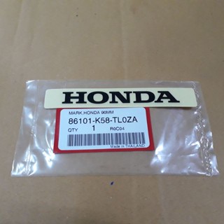 สติ๊กเกอร์แท้(86101-k58-TLOZA)HONDA90มม.สีดำพื้นใสติดครอบข้างฮอนด้าเวฟ110I ปี2019/1ชิ้น