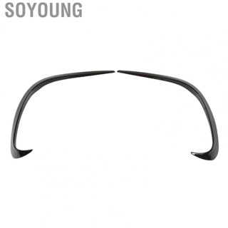 Soyoung Front Bumper Air Spoiler  Tight Installation Bumper Lip Spoiler Diffuser Glossy Black 2 PCS Rust Proof  for Car