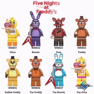 Aird FNAF Series เลโก้เข้ากันได้กับ Fazbear / Bonnie / Chica / Foxy / Freddy ฟิกเกอร์ ขนาดเล็ก สําหรับเด็ก ของเล่นเลโก้