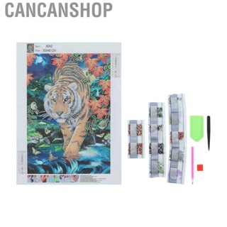 Cancanshop Rhinestones Painting Tiger  Figure Kits 5D Special Shaped rhinestones Painting Living Room Office Wall Decoration