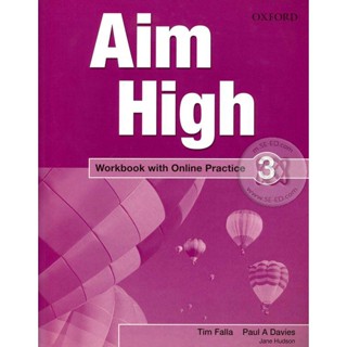 Bundanjai (หนังสือ) Aim High 3 : Workbook +Online Practice (P)