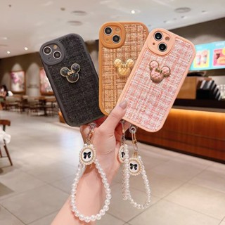 เคสโทรศัพท์มือถือ ผ้าสักหลาด ลายมิกกี้เมาส์ ฤดูใบไม้ร่วง ฤดูหนาว สําหรับ iPhone14PRO 12 11 13 12