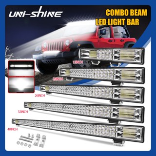 Uni-shine บาร์ไฟ LED 12~40 นิ้ว สําหรับรถบรรทุก SUV ATV