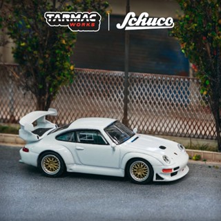 Tarmac Works โมเดลรถยนต์ Pors 911 GT2 1:64 สีขาว