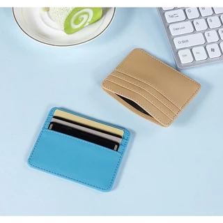 (HB-707) กระเป๋าใส่บัตร มี 4ช่อง แบบบาง Multi-card หลากสี