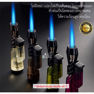 ไฟแช็ค ไฟหัวพ่น011 Butane Jet Lighter Torch Turbo Pipe Lighter Mini Spray Gun Cigar Lighter Windproof