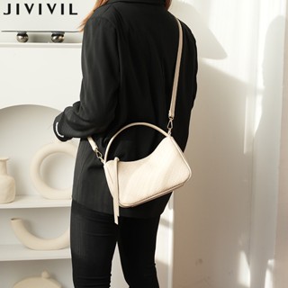 JIVIVIL·เด็กหญิงกระเป๋า crossbody รุ่นภาษาเกาหลีของแนวโน้มกระเป๋าสีทึบลาย