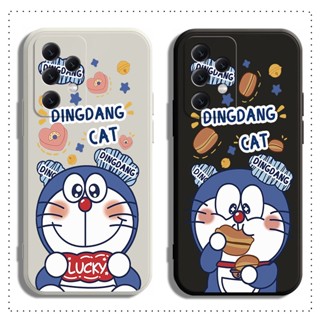 เคส Samsung A32 A73 A53 A33 A23 A13 A04S A72 A52 A52S A42 M42 A22 M22 M32 A12 M12 4G 5G โทรศัพท์มือถือแบบนิ่ม ลายการ์ตูนโดเรม่อน สีดํา สีขาว สําหรับ