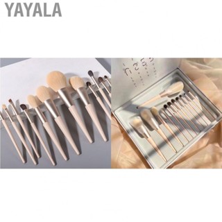 Yayala 12pcs Makeup Brush Set Morandi Synthetic Fluid Foundation  Concealers Eye Shadows  Makeup Brushes