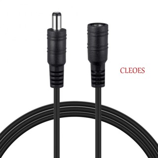 Cleoes สายเคเบิลต่อขยายอะแดปเตอร์พาวเวอร์ DC 12V 5.5*2.1 มม. ตัวผู้ ตัวเมีย 1 ม. 2 ม. 3 ม. 5 ม. 10 ม. สําหรับเราเตอร์กล้องวงจรปิด