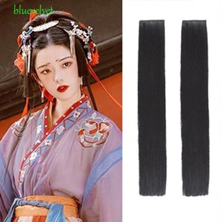 Bluevelvet Hanfu ผมหน้าม้าปลอม ผมตรง สไตล์จีนโบราณ สองด้าน ผมหน้าม้า นุ่ม สาวหวาน ต่อผม