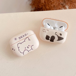 เคสหูฟัง TPU แบบนิ่ม ลายหมีแพนด้า เรืองแสงในที่มืด สําหรับ AirPods 1 2 3 Pro2