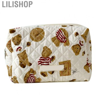 Lilishop Portable Zipper Makeup Bag  Exquisite Craftsmanship Cute Bear Makeup Bag Fashionable  for Home