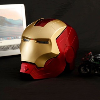 พร้อมส่ง หมวกกันน็อคคอสเพลย์ Iron Man เรืองแสงได้ 1: 1 สําหรับผู้ใหญ่