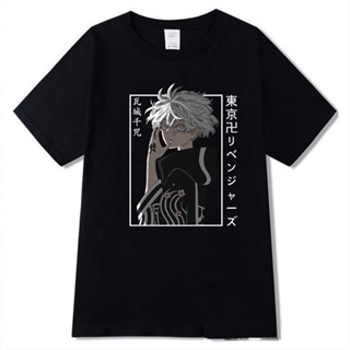 ป่าเสื้อยืด Tokyo Revengers ร้อน เสื้อยืดกราฟิก Anime Kawaragi Senju(S-5XL)