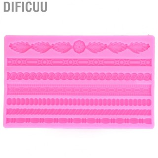 Dificuu 3D Pearl Knit Rope Silicone Mold  Grade Reusable Cakes Decorating Mould Pink