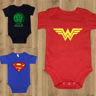 Super HERO PRINT OOTD BABY ONESIE 0HDN