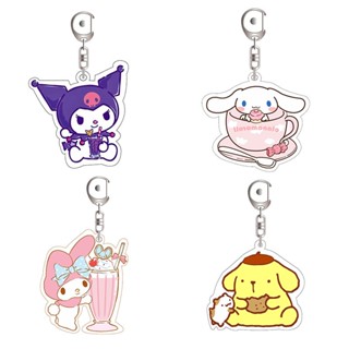 พวงกุญแจอะคริลิคใส ลายการ์ตูน Sanrio Melody Kuromi Cinnamoroll Pom Pom Purin Pochacco น่ารัก (1.94)