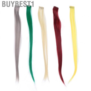 Buybest1 5pcs  In Hairpiece Straight Synthetic Hair Extension For H