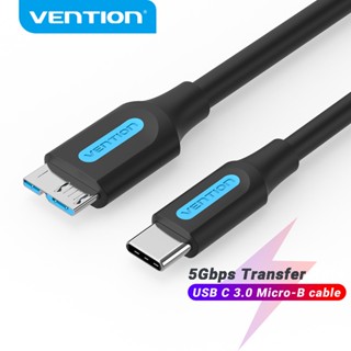 Vention สายเคเบิลเชื่อมต่อ USB 3.0 Type C เป็น Micro B สําหรับฮาร์ดดิสก์ภายนอก SSD HDD MacBook PC Micro B Cable